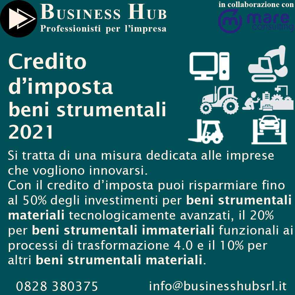 Credito d'imposta beni strumentali 2021