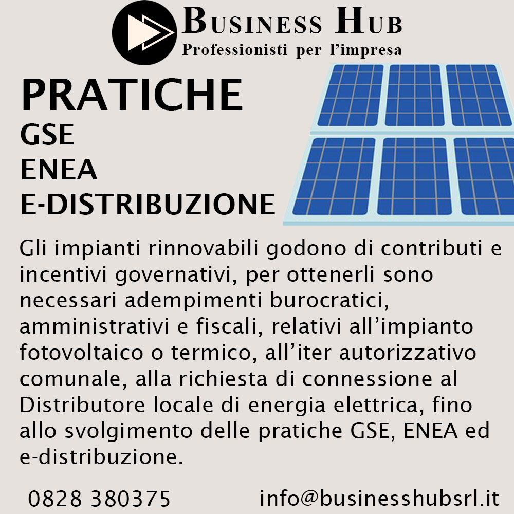 Pratiche GSE, ENEA, E-DISTRIBUZIONE