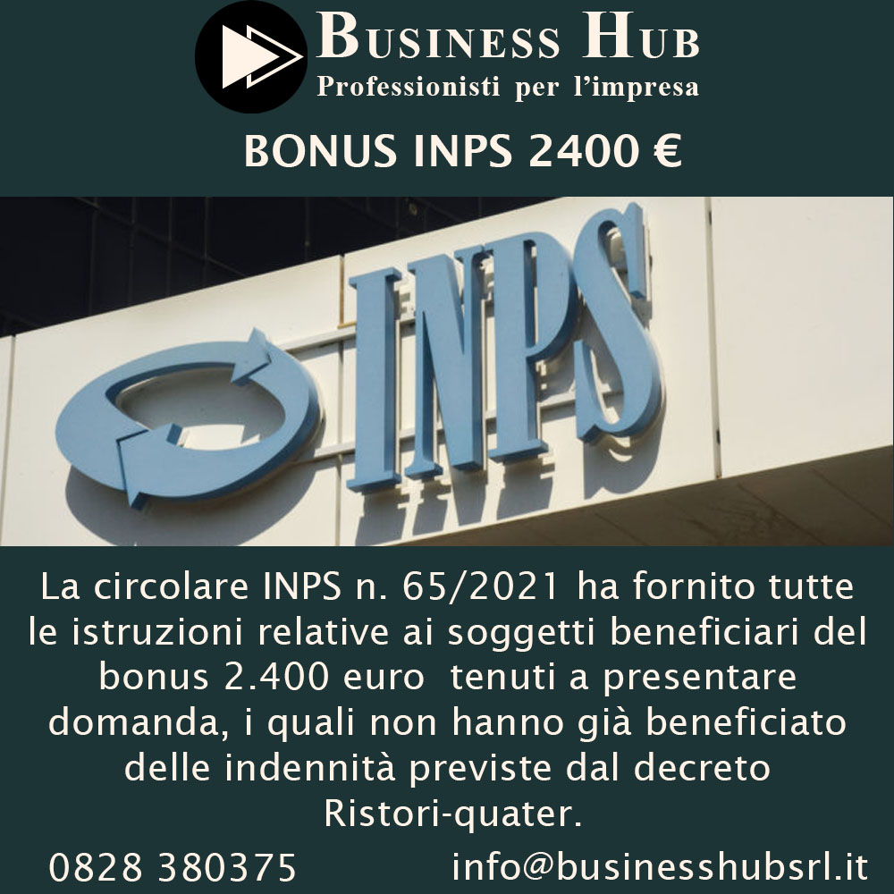 Bonus INPS 2400€