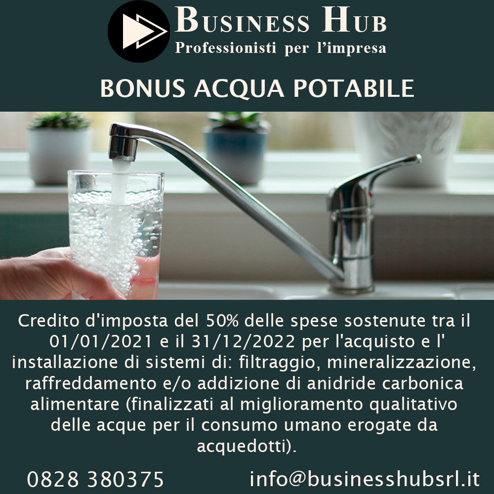 BONUS ACQUA POTABILE