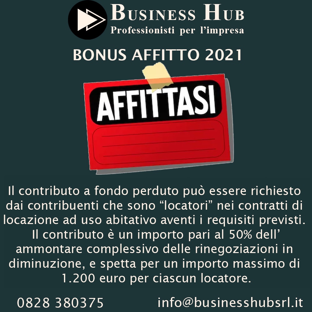 BONUS AFFITTO 2021