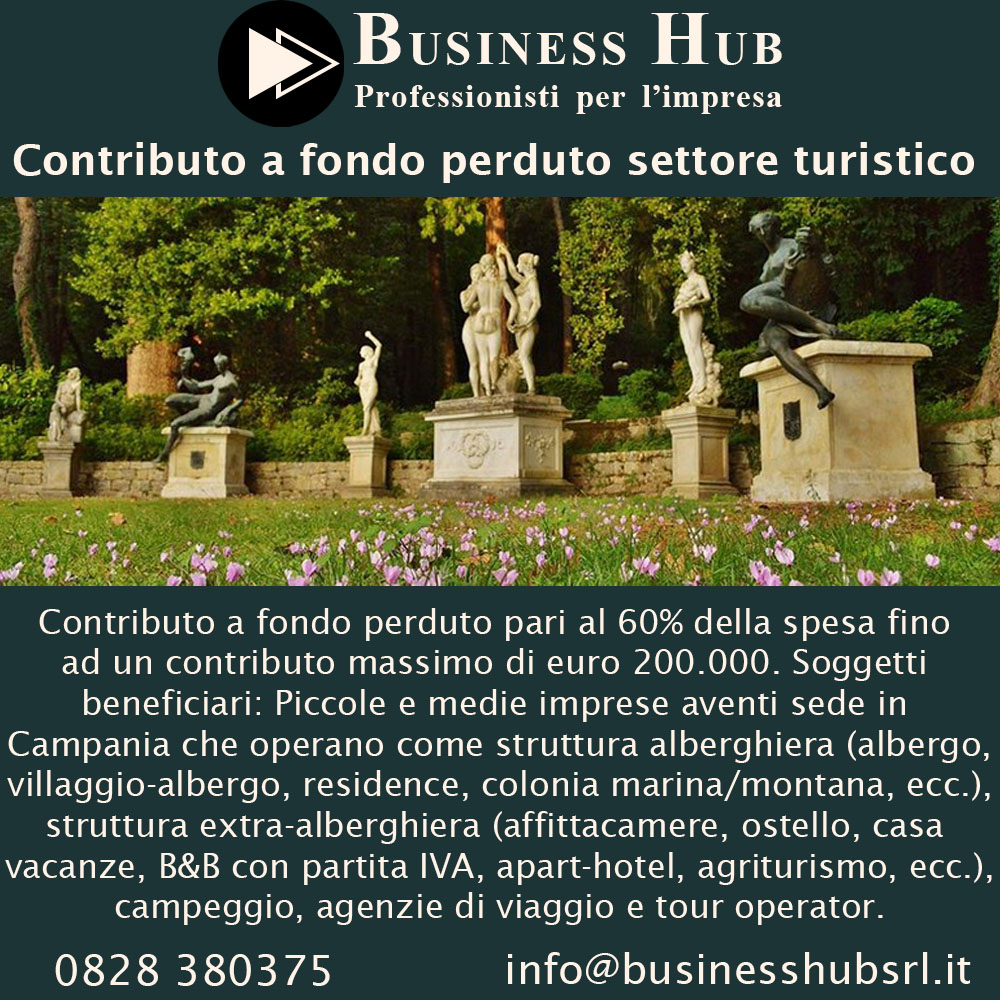 Contributo a fondo perduto settore turistico