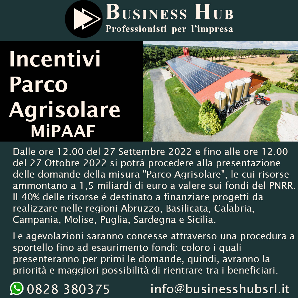 Incentivi Parco Agrisolare