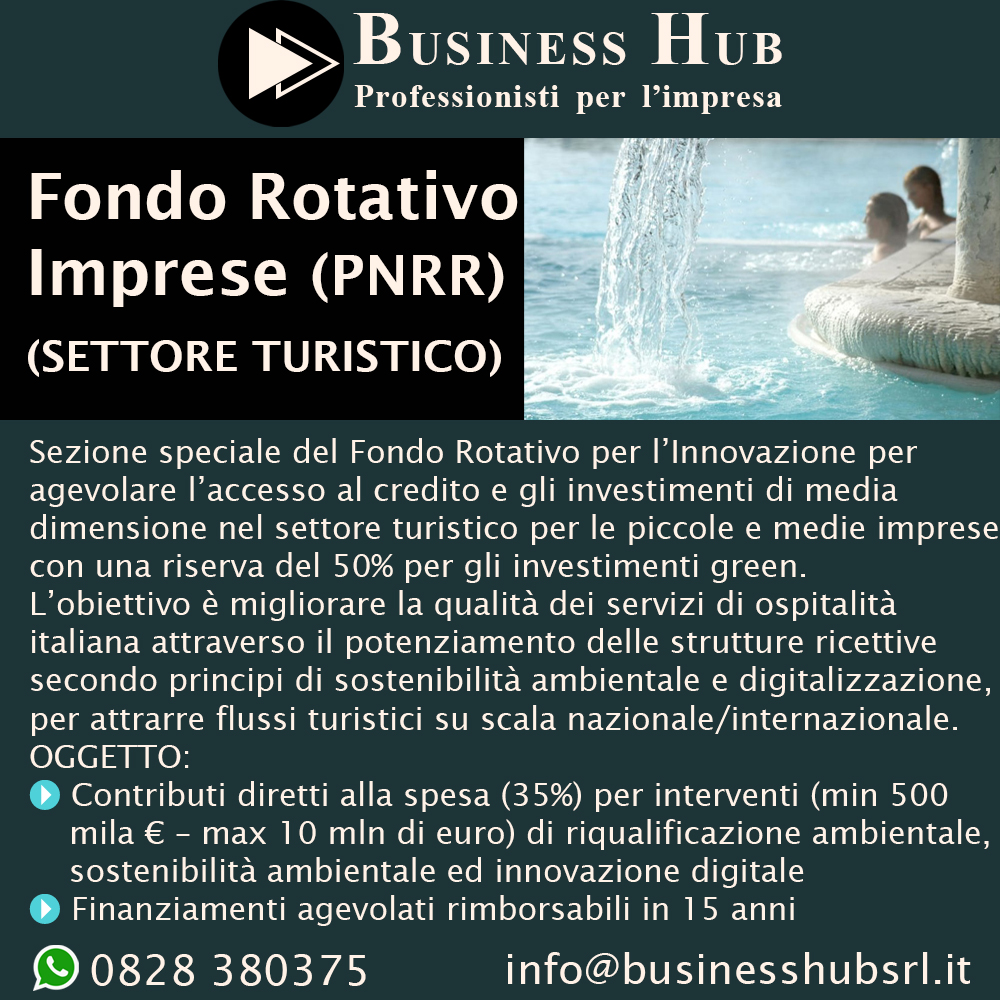 Fondo Rotativo Imprese (PNNR) (SETTORE TURISTICO)